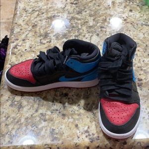 Kids Jordan 1 Red/black/blue